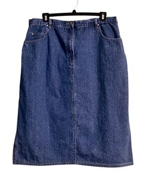 Style & Co. Skirt Women’s 20 Blue Jean Denim Midi Modest